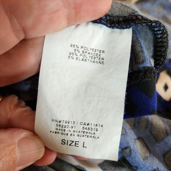 A Pea In The Pod Maternity Button Front 3/4 Sleeve Stretch Knit Dress Large - Picture 6 of 7